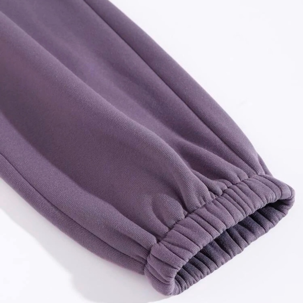 Shein Purple Fleece Crop Sweater And Joggers Set Size L (8/10) - Picture 3 of 7